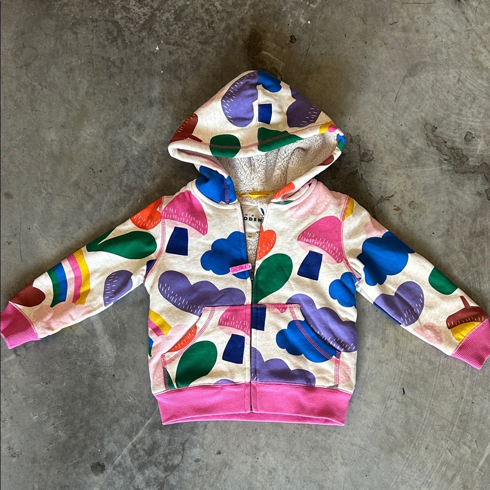 Mini BODEN Colorful Fleece lined Jacket